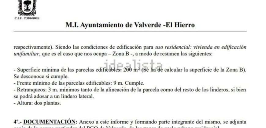 Terreno en venta en Calle la Carrera