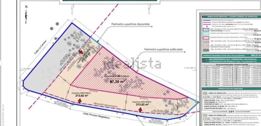 Terreno en venta en Calle la Carrera